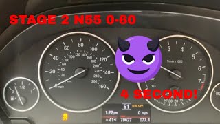 FAST STAGE 2 N55 BMW 335i 060 and cold start [upl. by Yerggoeg]