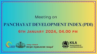 Meeting on Panchayat Development Index PDI [upl. by Edge]