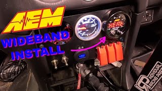 AEM WIDEBAND SENSOR AND CONTROLLER INSTALL  MX5 MIATA TURBO BUILD pt65 [upl. by Heaps]