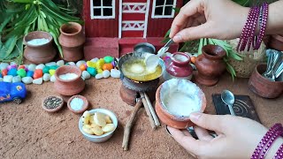 Miniature Sweet Appam Recipe  Sweet Appam  Miniature Cooking  Tiny Miny Kitchen [upl. by Petty]