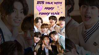 BTS talk with army funny vlive 😂😂 BTS funny Hindi dubbing shorts trending bts [upl. by Ayota417]