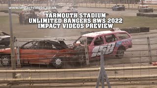 Yarmouth Stadium Unlimited Bangers BWS 2022 Impact Videos Preview [upl. by Nirihs]