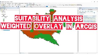 Suitability Analysis using Weighted Overlay Method in ArcGIS geospatialmedia GISRSSolution [upl. by Whitehurst]