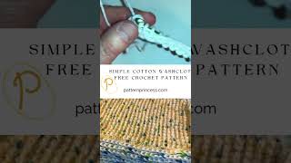 Simple Cotton Washcloth Free Crochet Pattern crochetpatterns [upl. by Blakely]