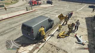 GTA V vagos and Aztecas vs firefighter fight part 2 [upl. by Eelrebmik354]