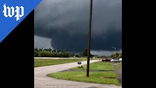 Potential tornado seen in southern Florida [upl. by Russia]