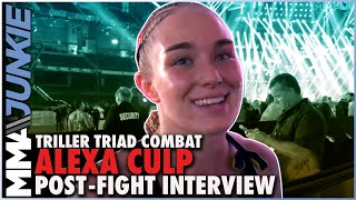 Alexa Culp makes history with 46second TKO at Triller Triad Combat [upl. by Limay]