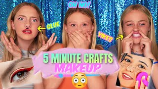 Testing VIRAL 5 Minute Crafts Makeup Hacks YIKES [upl. by Stanton]