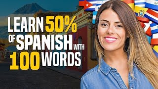 Learn Spanish in 45 minutes The TOP 100 Most Important Words  OUINOCOM [upl. by Akkina833]