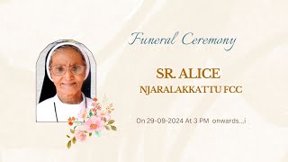 FUNERAL SERVICE OF SRALICE NJARALAKKATTU FCC [upl. by Swanhildas]