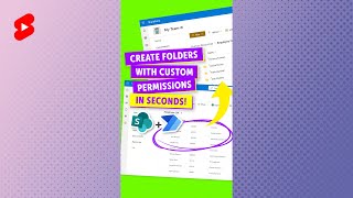 AUTOMATICALLY Create Folders with Custom Permissions from a SharePoint List in SECONDS shorts [upl. by Schuyler]
