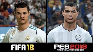 FIFA 18 Vs PES 2018  World Cup Final Celebration Gameplay Comparison [upl. by Sibylla482]