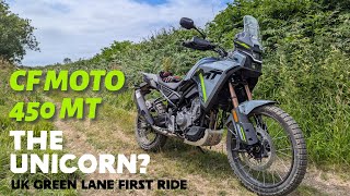 CF Moto 450 MT  UK Green Lane First Ride  The UNICORN [upl. by Akinit]