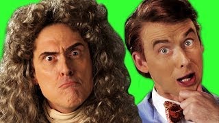 Sir Isaac Newton vs Bill Nye ERB Behind The Scenes [upl. by Eenram]