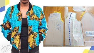 DETAILED BOMBER JACKET PATTERN TUTORIAL  KIM DAVE [upl. by Ahsik]