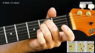 Gitarrenakkorde EMoll Akkord  E minor chord [upl. by Huxley]