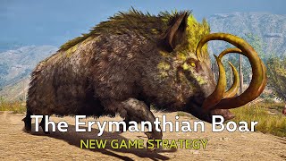 Assassins Creed Odyssey  Erymanthian Boar Strategy in New Game [upl. by Ahsinhoj]