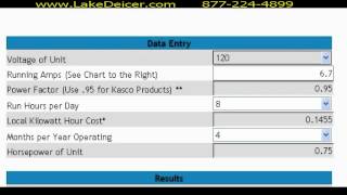 KASCO DEICER ENERGY COST for electrical useage [upl. by Quartas]