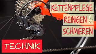 Fahrradkette reinigenpflegen und schmieren  schnell und einfach [upl. by Ebba]