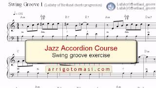 Jazz Accordion Course Swing Groove exercise [upl. by Harias]