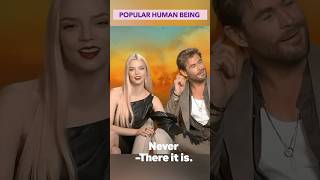 Watch how anyataylorjoy touches chrishemsworth 🥰 shorts funny celebrity popular interview [upl. by Malony183]