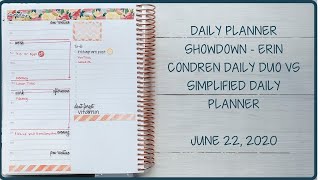 DAILY PLANNER SHOW DOWN  ERIN CONDREN DAILY DUO VS EMILY LEY SIMPLIFIED DAILY PLANNER [upl. by Reaht]