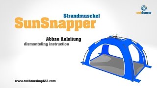 Outdoorer Strandmuschel SunSnapper  Abbau Anleitung [upl. by Htebizile]