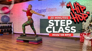 20 Minute Intense Step Aerobics Workout  133 Bpm Easy To Follow  Hip Hop Music [upl. by Nealah]