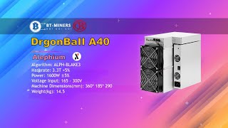 DragonBall A40 ALPH 33T Miner Setup [upl. by Ymme]