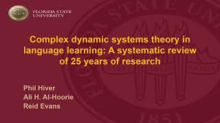 Complex dynamic systems theory in language learning A systematic reviewof 25 years of research [upl. by Congdon]