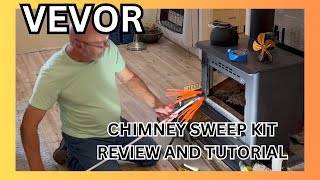 VEVOR Chimney Sweep Kit Review and Demonstration The Ultimate Chimney Cleaning Tool [upl. by Jillana57]