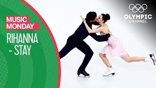 Tessa Virtue and Scott Moir skate to Stay by Rihanna  Music Monday [upl. by Aneema410]