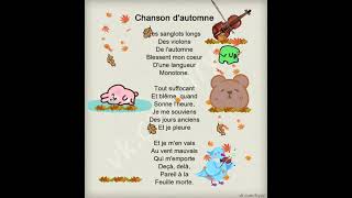 French poem 🍁 Chanson dautomne de Paul Verlaine 🍁French Poem  Chanson dAutomne by Paul Verlaine [upl. by Salamanca]