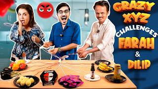 Crazy XYZ vs Farah amp Dilip  Sabse Crazy Food Challenge  FarahKhanK [upl. by Attehcram]