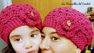 🌺FLOR A CROCHET Paso a Paso Para Gorros Y algo MÁS 🌹crochet ganchillo LasMaravillasdelCrochet [upl. by Southard]