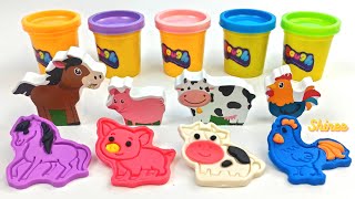 Learning and Creating with Play Doh  Colorful Fun with Farm Animals for Kids 🐄🐑 [upl. by Saba322]