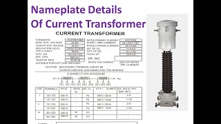 Current Transformer CT Nameplate Details Explaination [upl. by Ilime452]