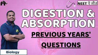 Digestion And Absorption Class 11 NEET Previous Years Questions  Biology [upl. by Wolenik]