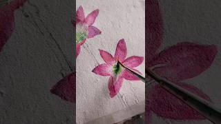 Zephyranthes Lily Flower Painting With Watercolour watercolorpainting zephyranthes shorts [upl. by Ydnak]