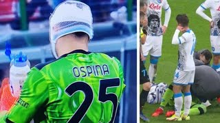 Ospina amp Dzeko head injury video  Inter Milan Vs Napoli  Ospina amp Dzeko injury incident [upl. by Roee61]