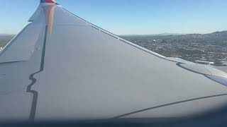 WING VIEW Boeing 737 Take Off amp Landing from Chicago Midway to Pheonix Arizona [upl. by Enitsej]