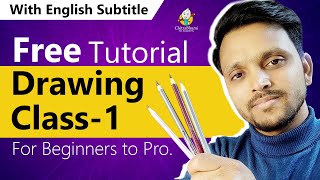 Free Drawing Class 1  How To Start Drawing for Beginners  YouTube Art Course Basic to Pro Tutorial [upl. by Nekal74]