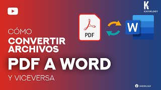 Cómo convertir PDFs a Word  GRATIS Y FÁCIL sin usar páginas o softwares externos [upl. by Cullie]