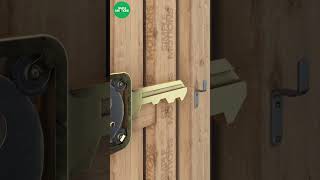 DIY Wooden gate key lock latch [upl. by Hsreh]