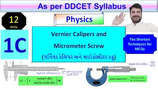 DDCET Physics L1  Vernier Calipers amp Micrometer Screw  MCQ [upl. by Marih]