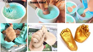 How to make 3D Hand or Foot casting of Baby  Step by step tutorial  Easy Diy amp Crafts [upl. by Imoin]