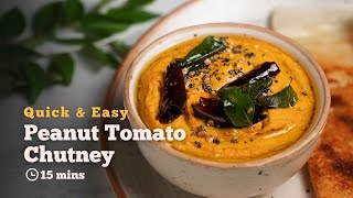 Tomato Peanut Chutney Recipe for Idli Dosa  Cookd [upl. by Cherie]