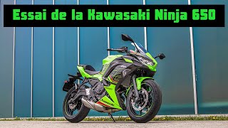 Essai de la Kawasaki Ninja 650 la sportive routière pour le permis A2 [upl. by Eillib]