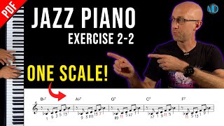 How To Improvise With Just 1 Scale Easy Jazz Piano Improvisation Exercise 22 jazzimprovisation [upl. by Rabkin]