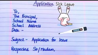 Sick leave application to principal l Write sick leave application to the principal 🤤 [upl. by Ettennaj]